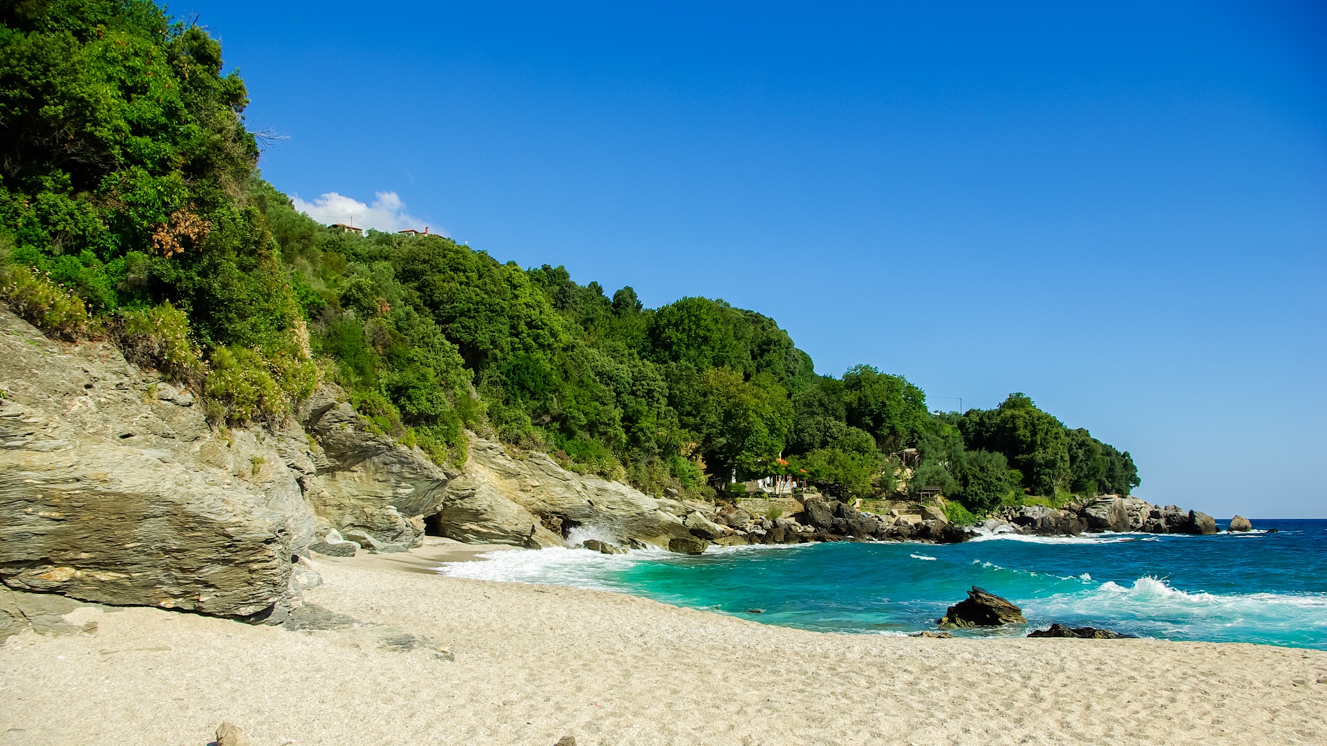 Playa de Plaka, Pelión