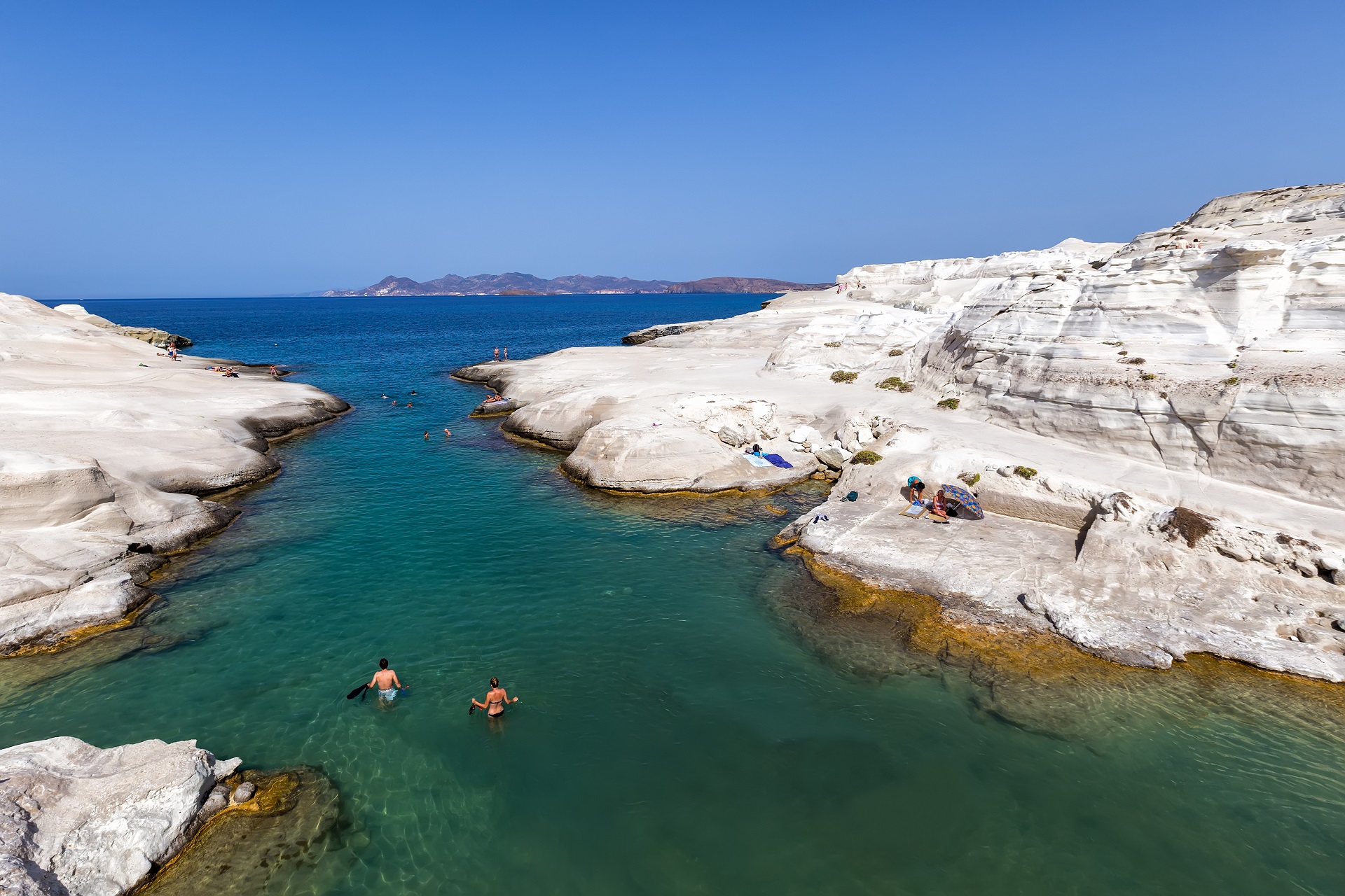 Playa de Sarakiniko en Milos, Grecia