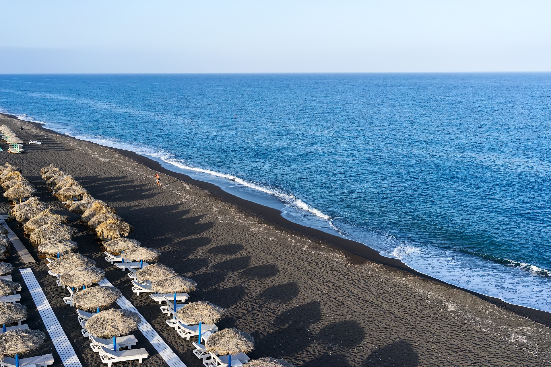 Plage de Perissa, Santorin