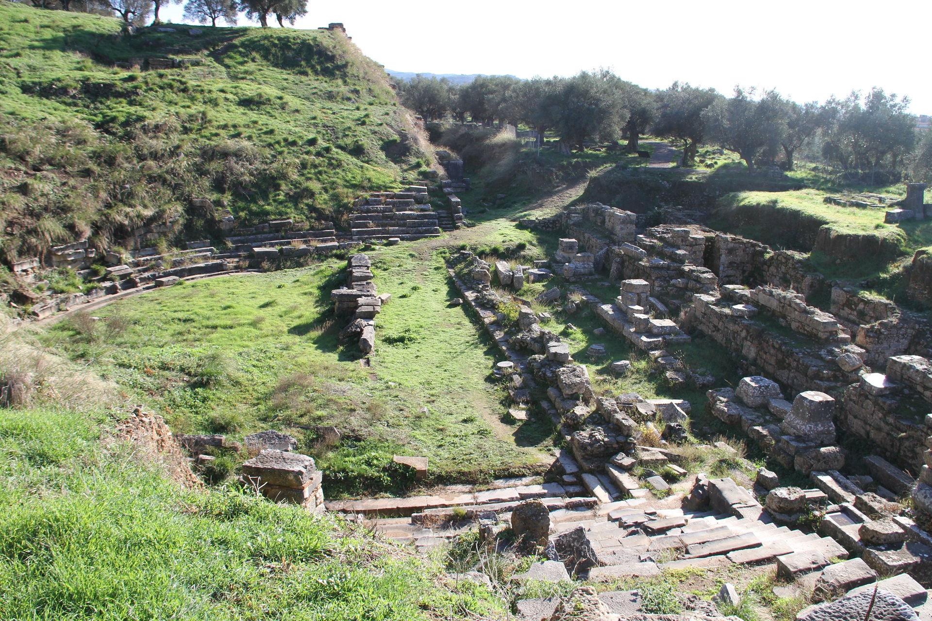 Antiguo teatro en Esparta